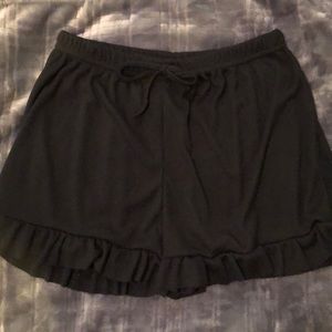 Black Flowy Shorts